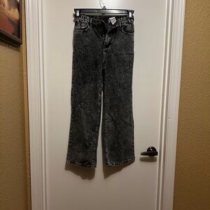 SHEIN Charcoal Straight Leg Jeans